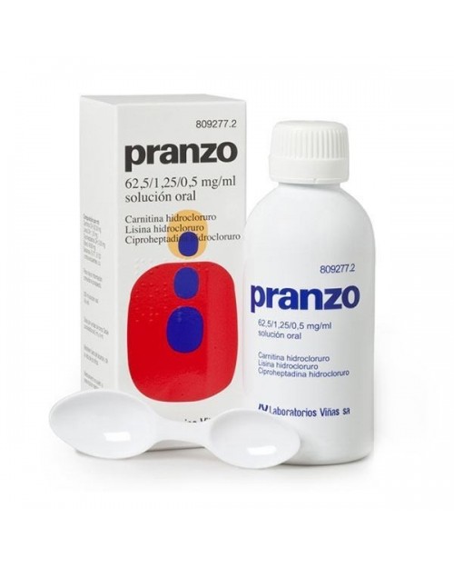 PRANZO 62,5 / 1,25 / 0,5 mg/ml SOLUCION ORAL